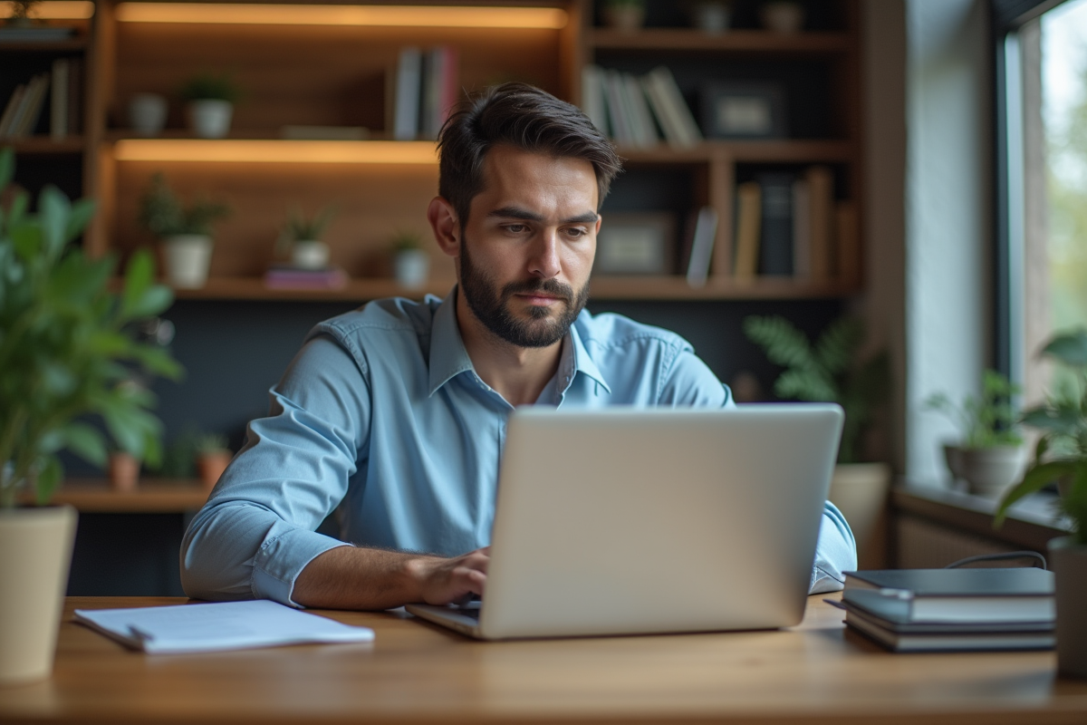 Homme d'affaires en tenue décontractée au bureau
