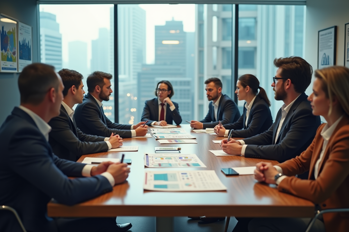 Groupe diversifié lors d