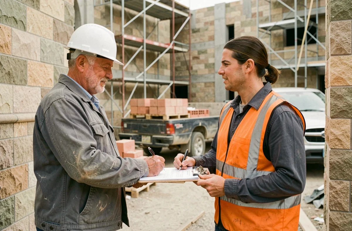 Signature de contrat de sous-traitance sur un chantier BTP entre un sous-traitant et un coordinateur de travaux